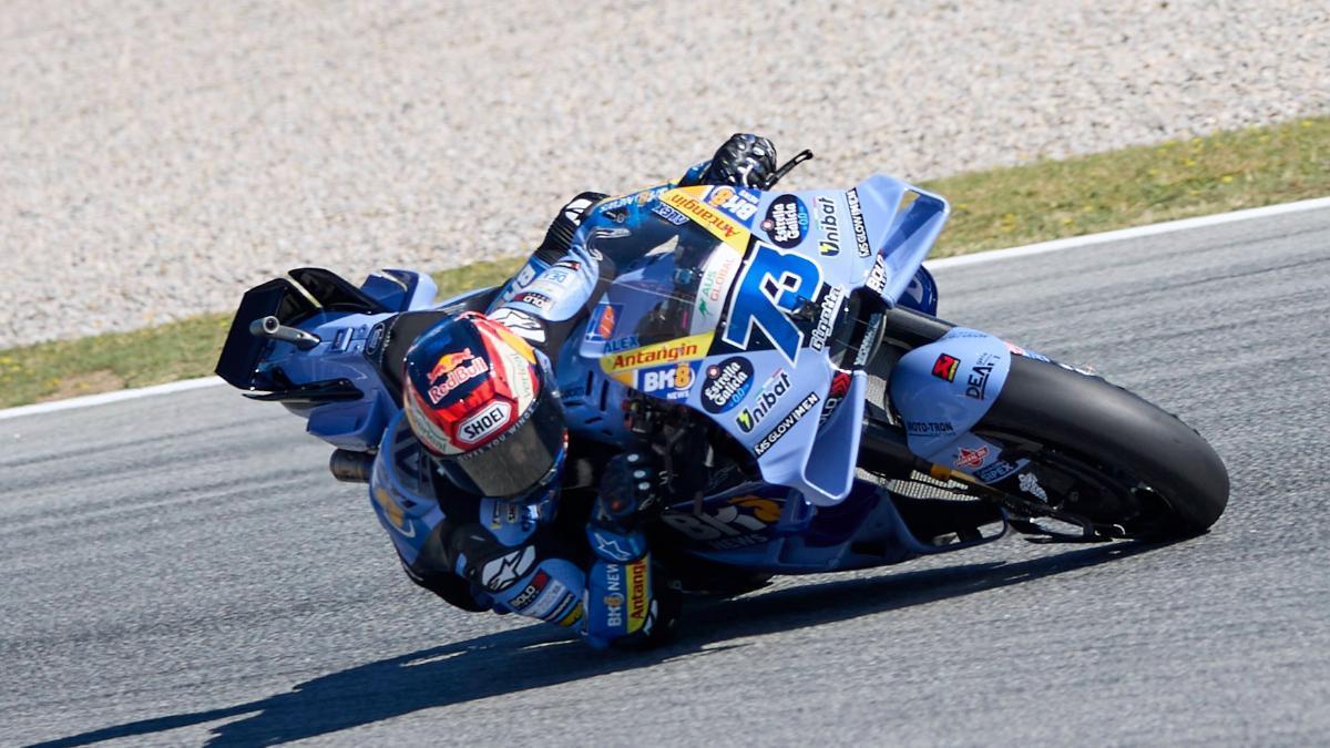 Alex Marquez a bordo de su moto en el GP de Catalunya
