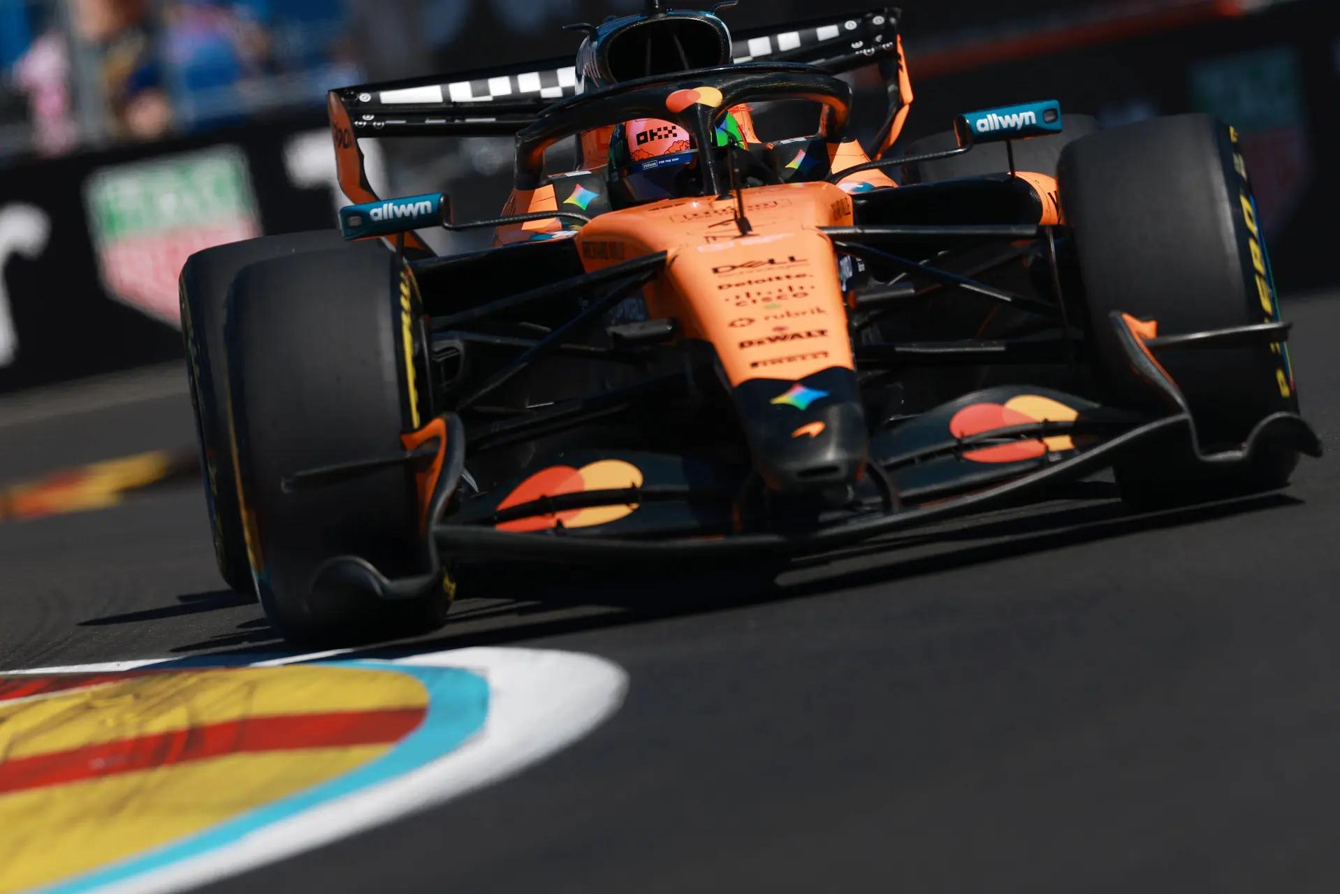 Lando Norris en su vuelta rapida en el Madring