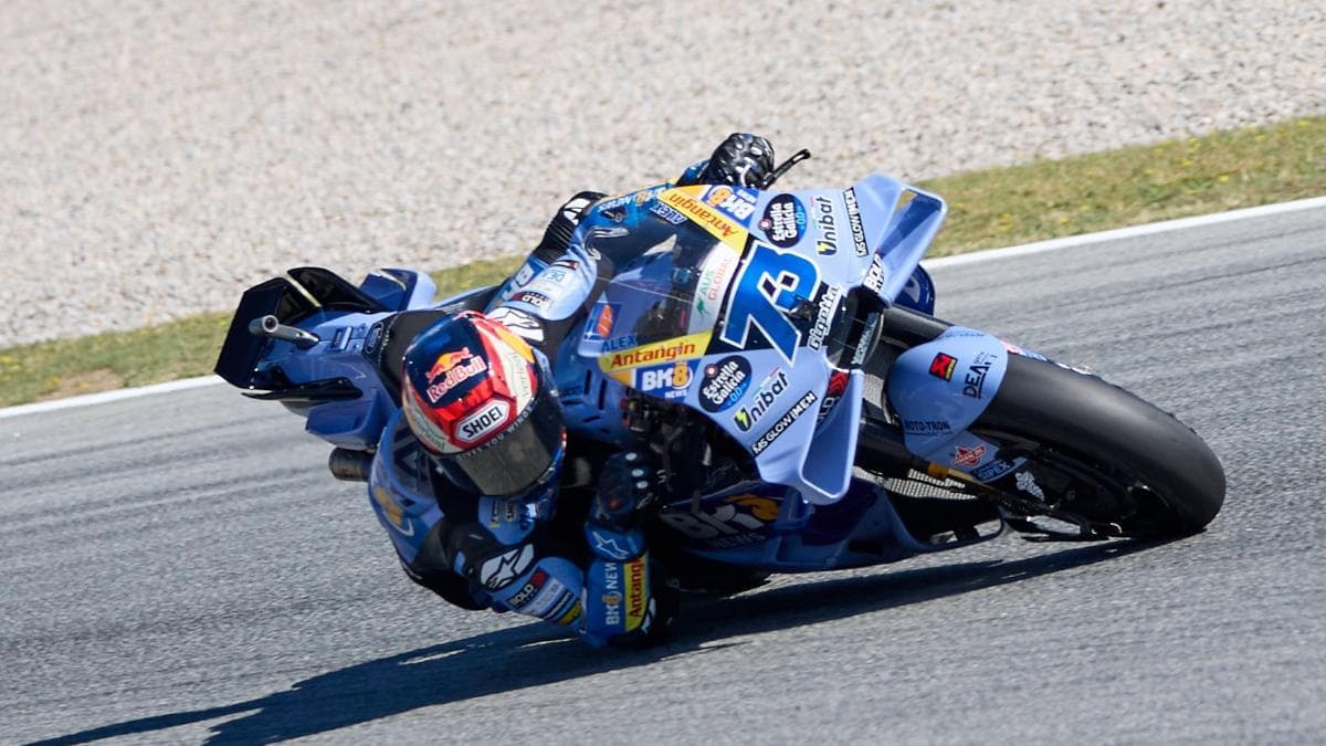 Álex Márquez a bordo de su moto en el GP de Catalunya