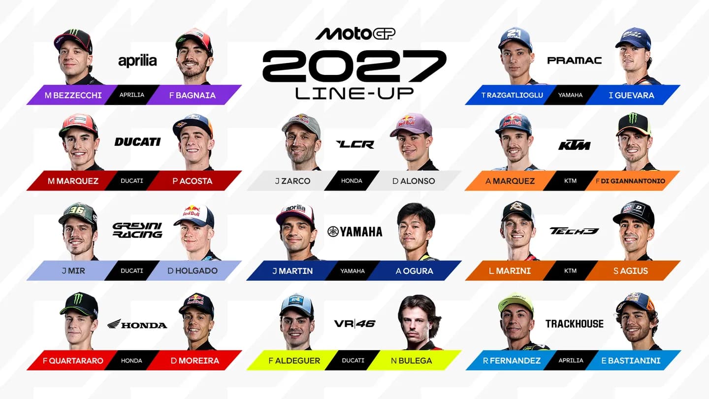 Line Up de pilotos para 2027